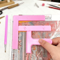 Preview: Diamond Painting 4-teiliges Set-Ausrichtlineal